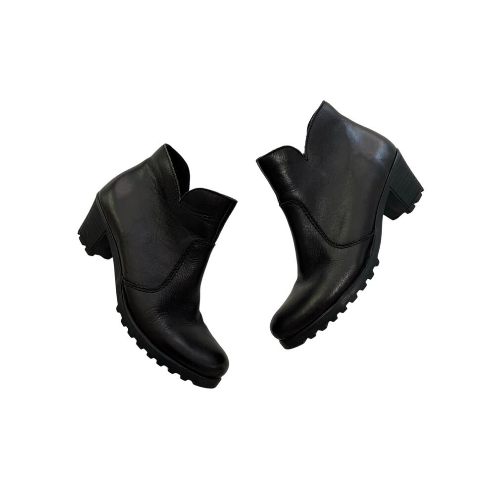 Rieker Women's Ankle Boots Black Size 38 Booties Leather Excellent Condition